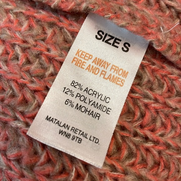 Papaya Acrylic & Mohair Sweater Size Small - Picture 5 of 5